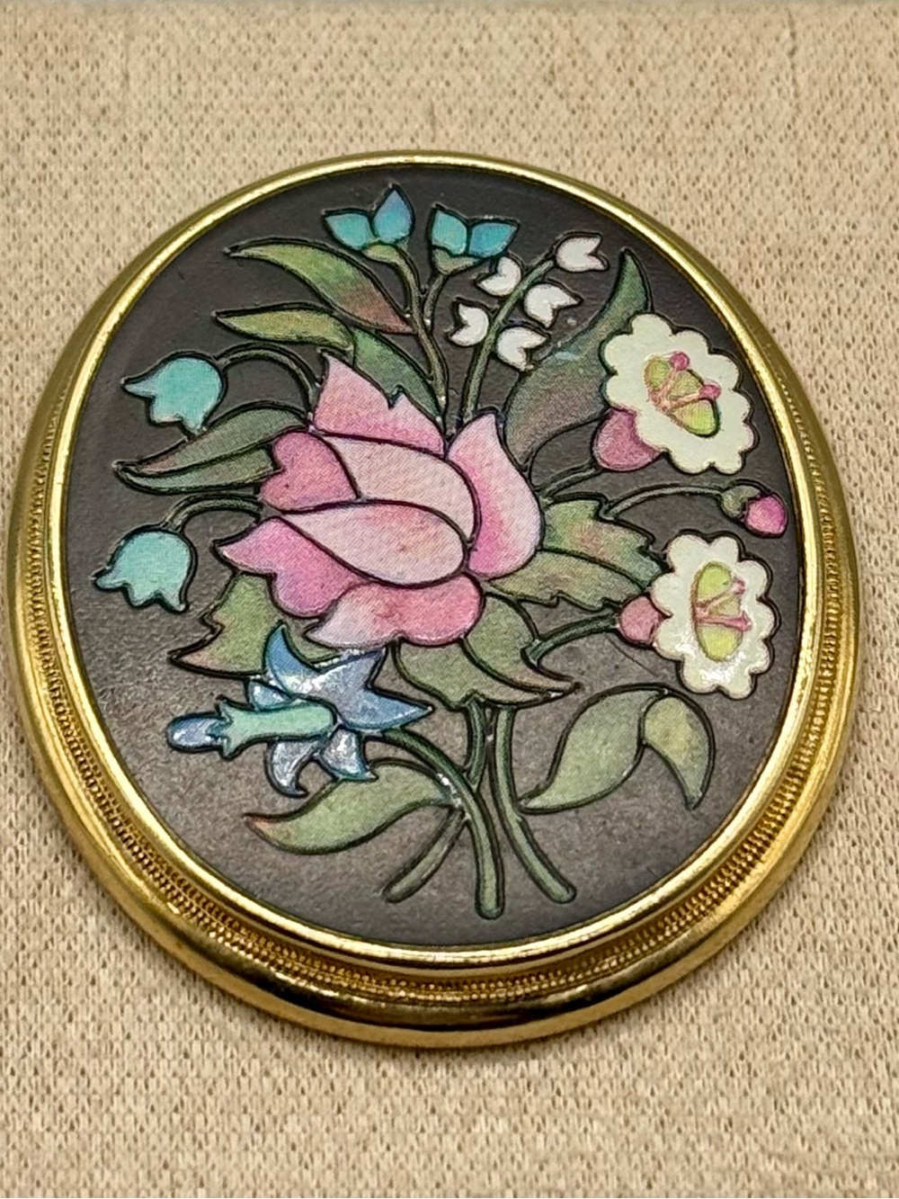 Vintage AVON Florentine Cloisonné Pendant